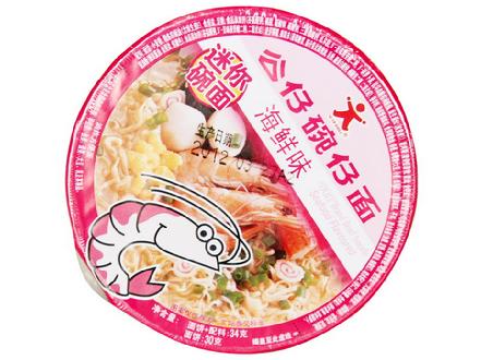 公仔迷你海鲜碗面34g_辣海鲜面_海鲜公仔面
