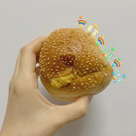 周三送货【当日烘焙】“八市惠源面包店”鸡排汉堡*2个