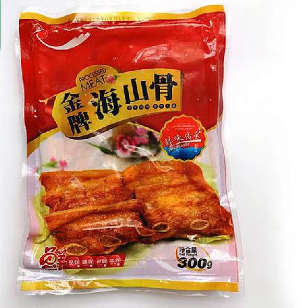 【厂家直供】【好吃】“绿进”秘制海山骨400g，生制品，已腌制调理，解冻后油炸，酥香味美