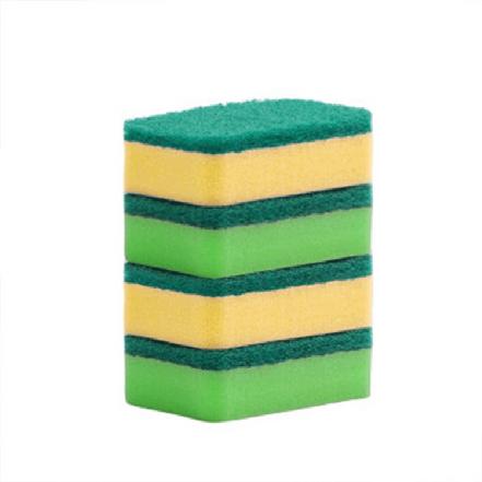 【蕞便宜】“茶花”波纹海绵百洁布（2+1片装）