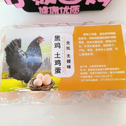 【谷物饲养】【无抗无腥味】新鲜土黑鸡鸡蛋，15枚/盒，蛋白细腻