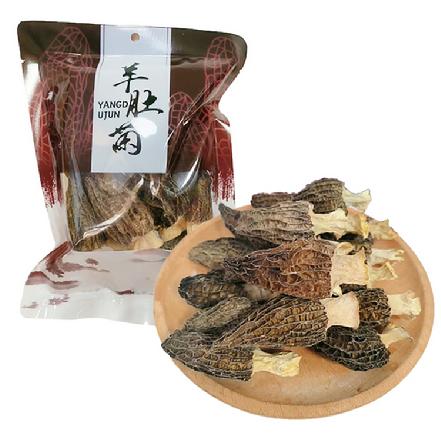 【菌中之王】云南一级黑厚羊肚菌100g（7-9）cm，营养价值丰富，健脾胃，增强免疫力