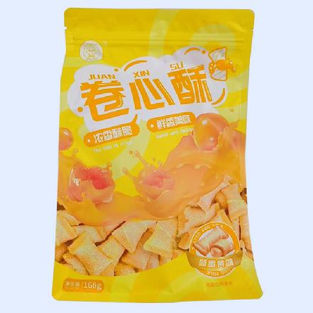 【网红爆品】“偲咔呋”卷心酥咸蛋黄味168g（内含10小包）