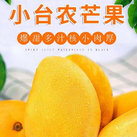 【秒杀】正宗海南小台农芒果约4-5个/斤（纯甜，自然熟不早采，香味浓郁，布丁般软糯肉滑）