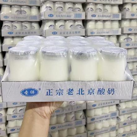 周三送货【＜2.5元/瓶】【100％纯奶发酵0添加】”圣祥”老北京风味原味酸奶180g*12瓶 ，地道北京味
