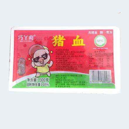 【鲜嫩爽滑】“巧丫爽”猪血300g    